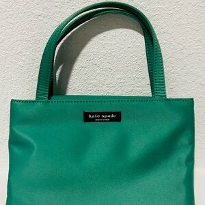 kate spade green mini tote with dual handles